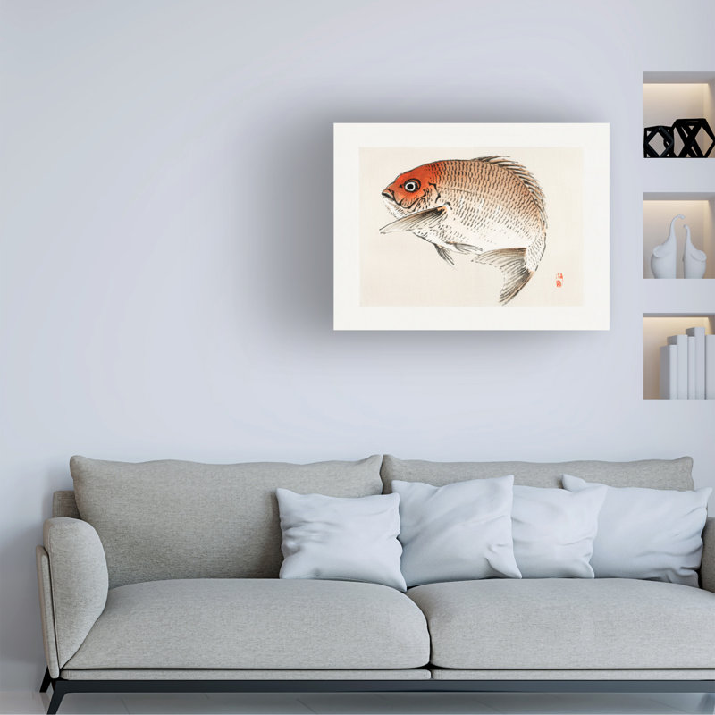 Art sur toile, poisson kono bairei tai, H 14 po x l 19 po
