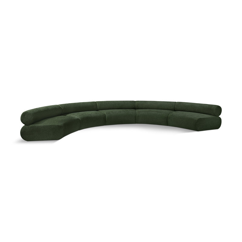Canapé modulaire rembourré Bale, Tissu chenille vert