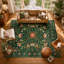 Tapis à motif floral lavable Goldene Boho-1869583760