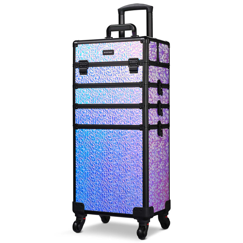 Organisateur de maquillage en aluminium, Sirène, mauve