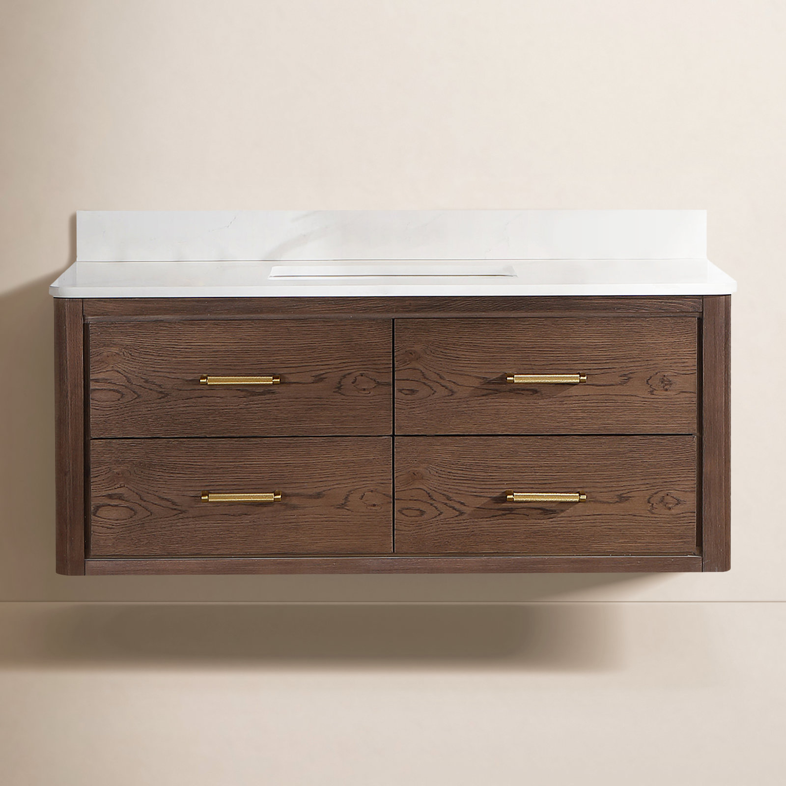 Cristo 48'' Single Bathroom Vanity, Dark Brown Oak