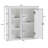 Samir 20.9'' W Modern White Bathroom Cabinet with Door