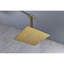 Tête de douche haute en acier inoxydable - Or brossé pour salle de bain 12 x 12 po à économie d'eau avec pomme de douche à motif autonettoyant-118625558