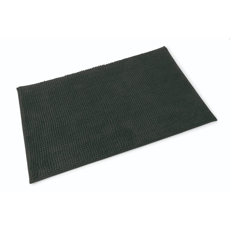 Microfibre Non-Slip Bath Rug, Black