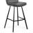 Upholstered Counter Stool with Metal Frame-1803781941