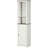 Kleankin Slim Bathroom Storage Cabinet With Triple Open Shelves, Wooden Freestanding Linen Tower With Door And Shelf Adjustability, White