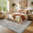 Washable Area Rug 5'X7', Ultra Soft With Non-Slip Backing & Durable Edge Binding, Vintage Large Carpets For Living Room, Bedroom, Dining Room-985368674-985368675