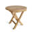 20" Natural Rounded Solid Wood Folding Outdoor Side Table