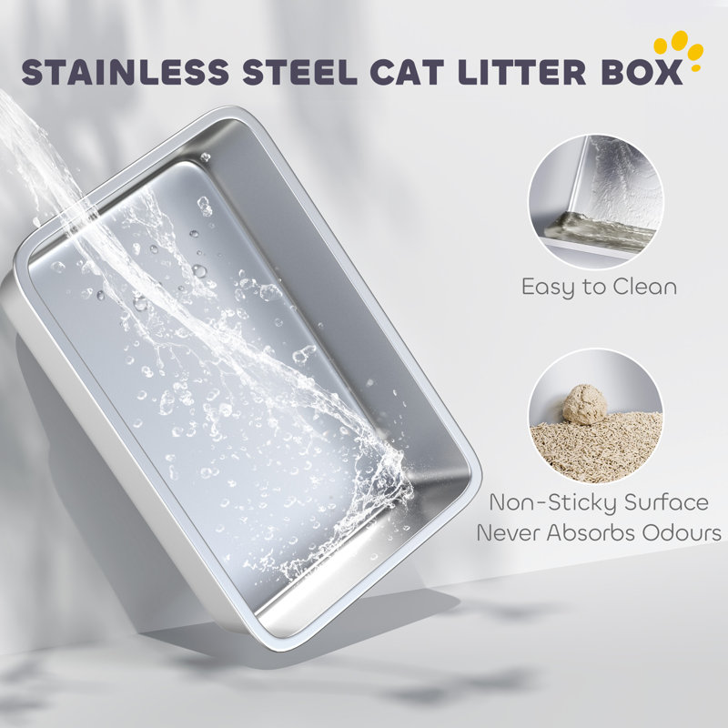 Stainless Steel, PP Litter Box