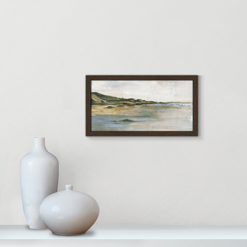 Impression «Tide’s Edge» par Casa Fine Arts, Noyer, Reproduction encadrée sans passe-partout, H 9 po x l 17 po x P 0,75 po