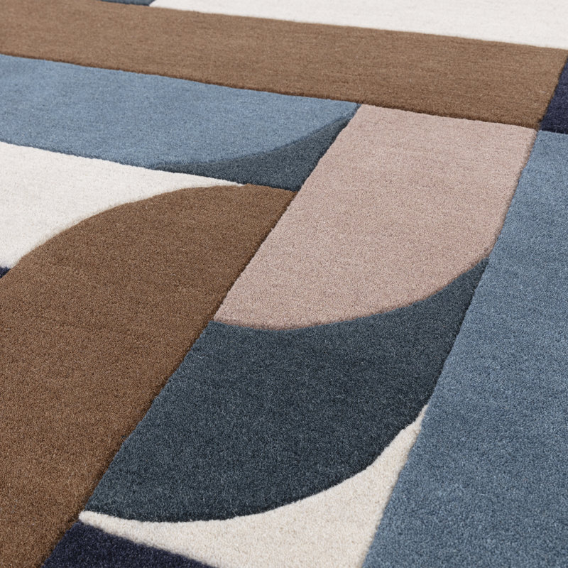 Brinlie Geometric Wool Hand Tufted Area Rug, Rectangle 160 x 230cm