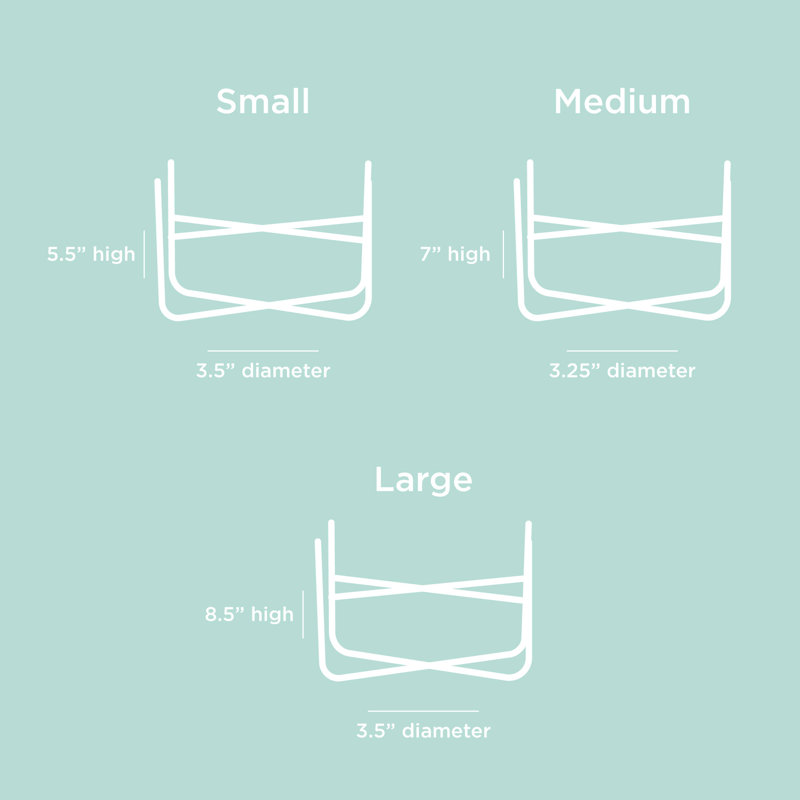 Simple Solid Dog Bowl Stand (Stand Only), Black, Small (3.5")