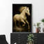 «Majestic White Horse Run Through Water», reproduction d'art sur toile encadrée-912046925-912046931