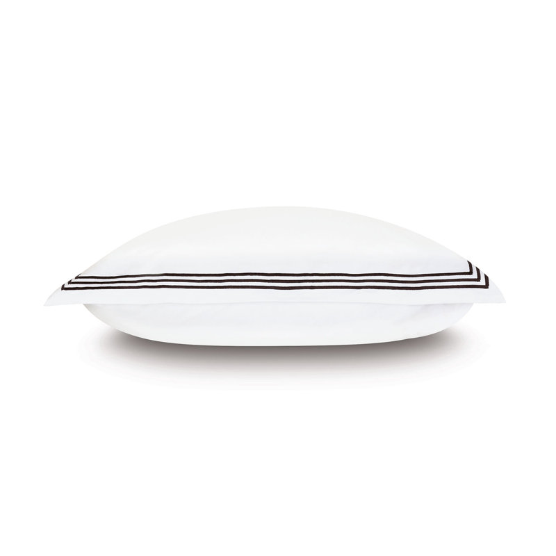 Tessa Sham, White/Black, Standard, Multi-stripe