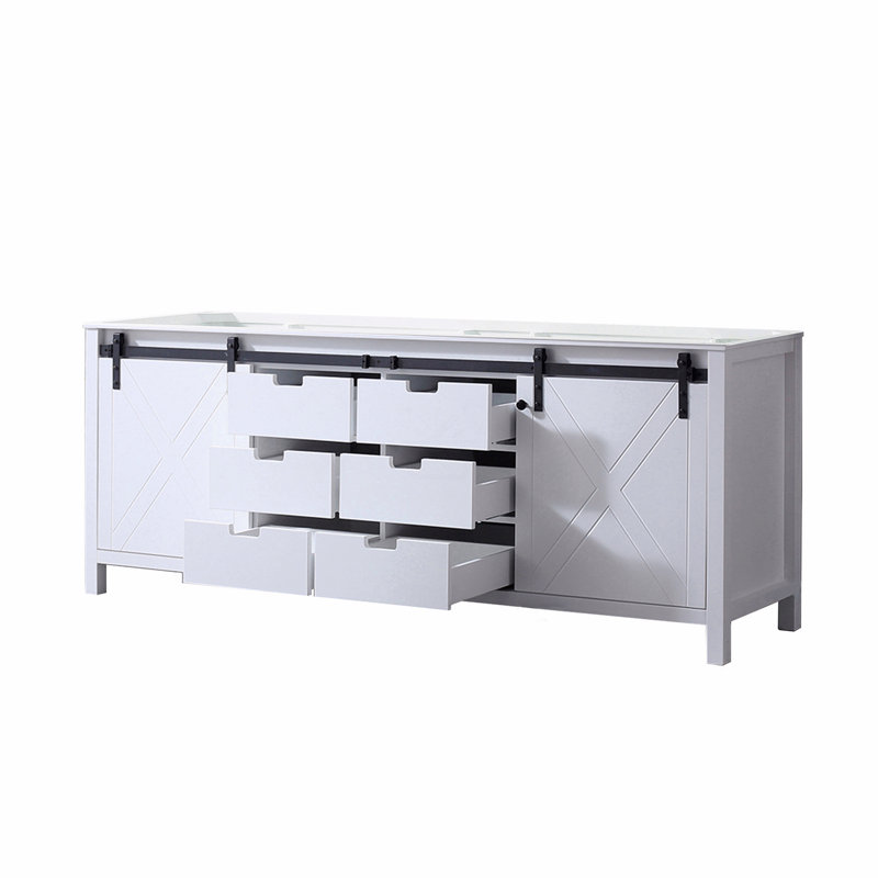 Meuble-lavabo double 84 po X P 22 po D, Blanc