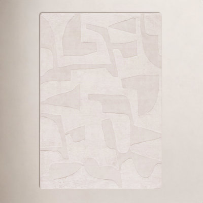 Sarya Ivory Hand-Woven Abstract Rug