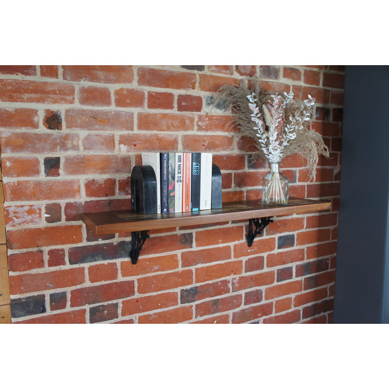 Chaseburg Teak Solid Wood Bracket Shelf