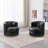 Genuine Leather Barrel Chair(Set Of 2)-673869884