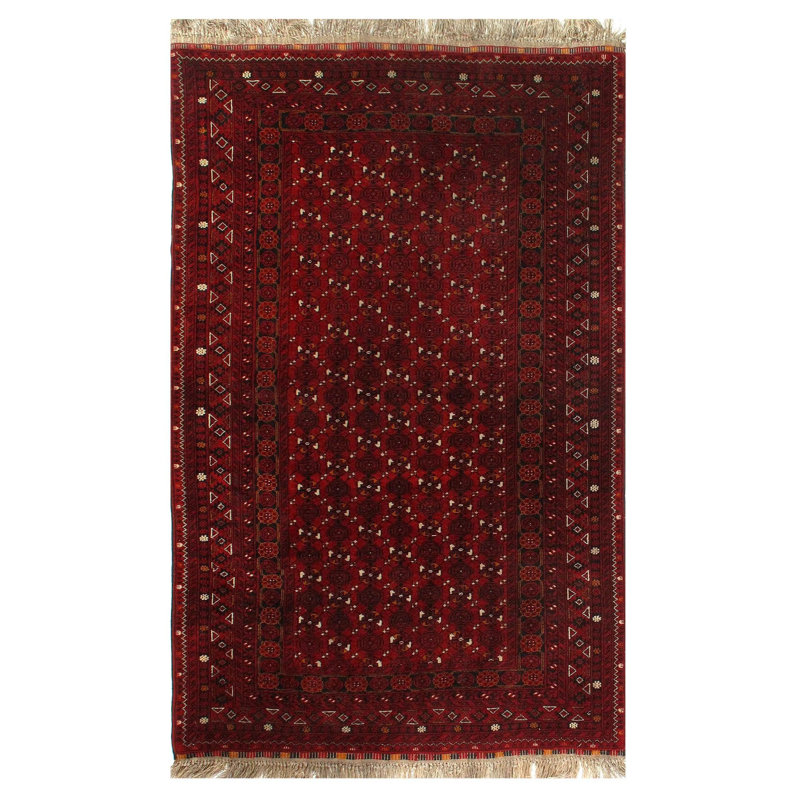 Canvello Rust Afghani Bashire Rug - 4'3"X6'5"