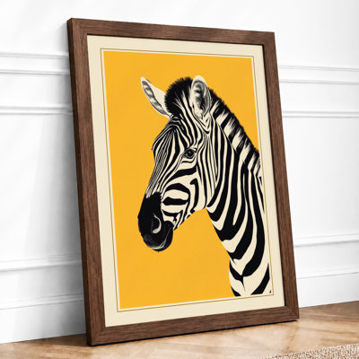 Striped Profile Graphic - Framed Print