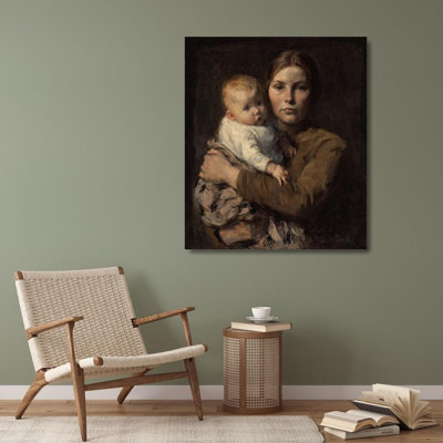 "Mother and Child" by  Gari Melchers - Gallery Wrap Canvas Wall Art