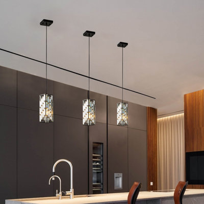 Luminaire suspendu moderne en cristal - paquet de 3