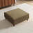 Upholstered Green Square Corduroy Ottoman with Solid Wood Legs, Single Ottoman Modular Part For Sectional Sofa-113296801