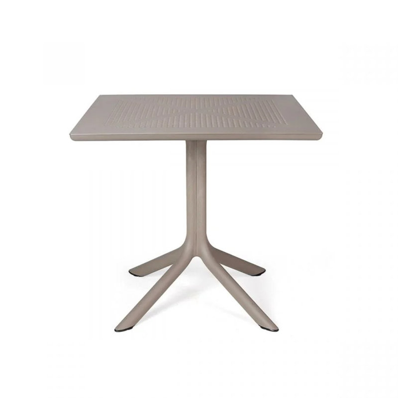 Clip Outdoor Square Dining Table, Dove Gray