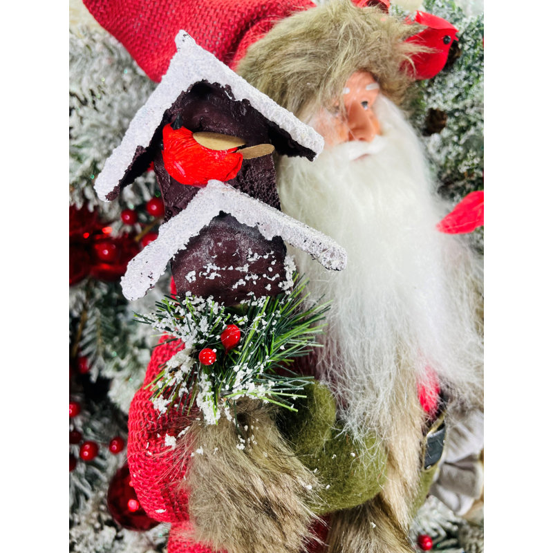 Figurines Le Père Noël allée et ses cardinaux
