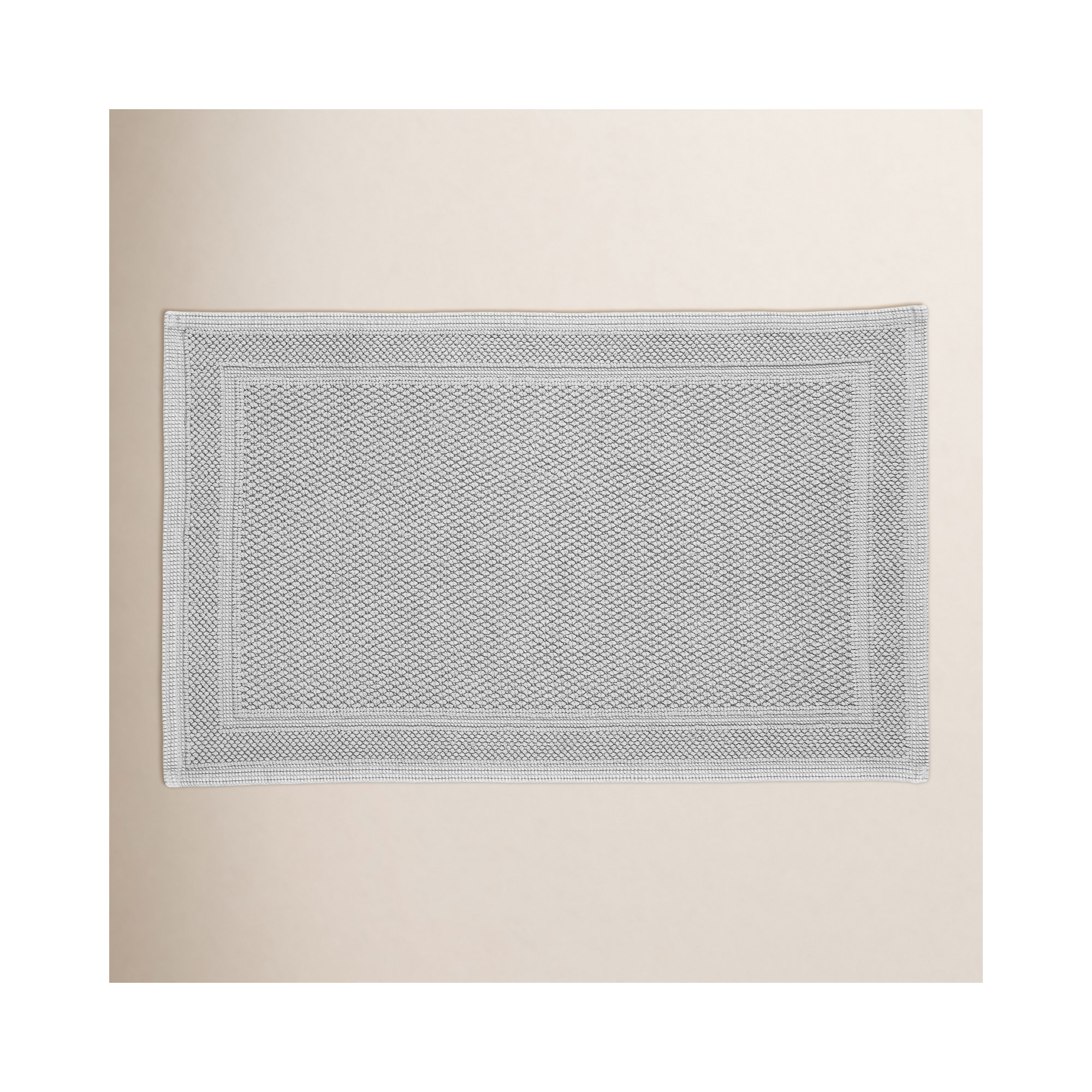 Tanglewood Cotton Non-Slip Bath Rug, Aluminum