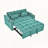 55.51 inch versatile foldable sofa bed in 3 lengths, modern sofa sofa sofa velvet pull-out bed, adjustable back and with USB port and ashtray and swivel phone stand-1679658272