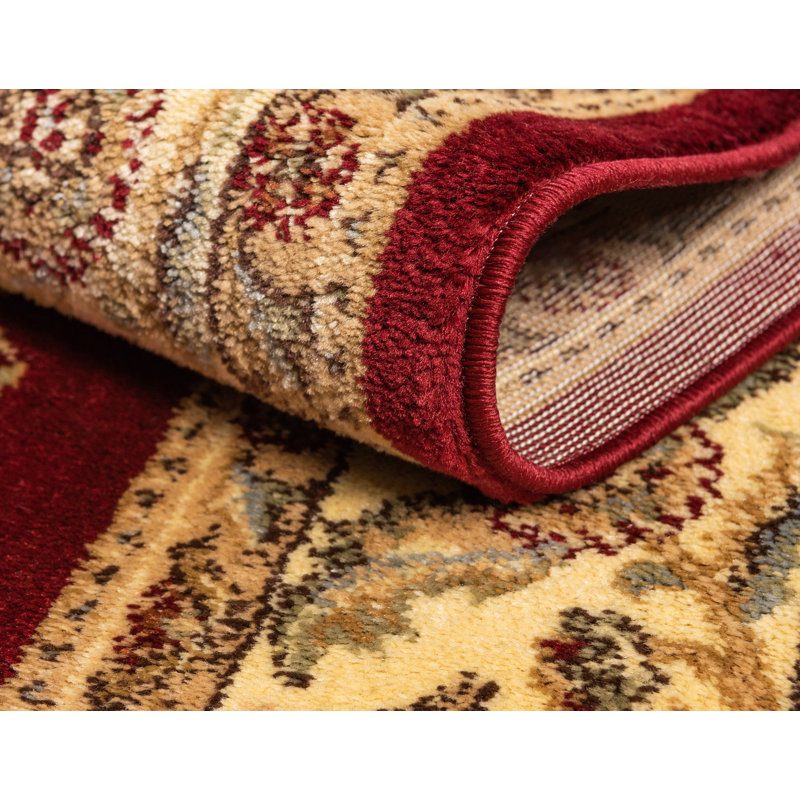 Tapis oriental beige / brique Niles, Rond 6 pi 1 po