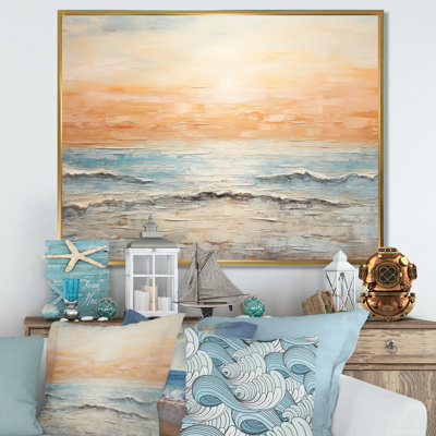 Pinkston - plage et océan, reproduction d'art mural