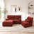 Red+L-shaped+3 Seat