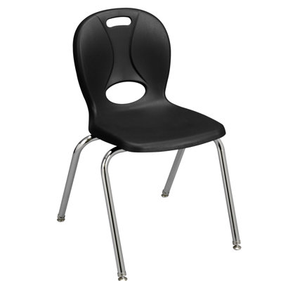 Structure Series Plastic Stacking Classroom Chairs with Contoured Seats (Set of 4)
