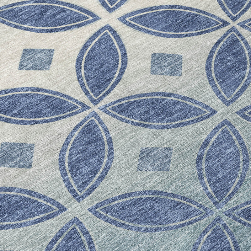 Machine Washable Indoor/Outdoor Lockway ACN2423 Geometric Rug, Rectangle 9' x 12'