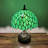Simsbury Tiffany Table Lamp Green Stained Glass Leaves Included LED Bulb Dragonfly Base 10"W*10"D*14"H*