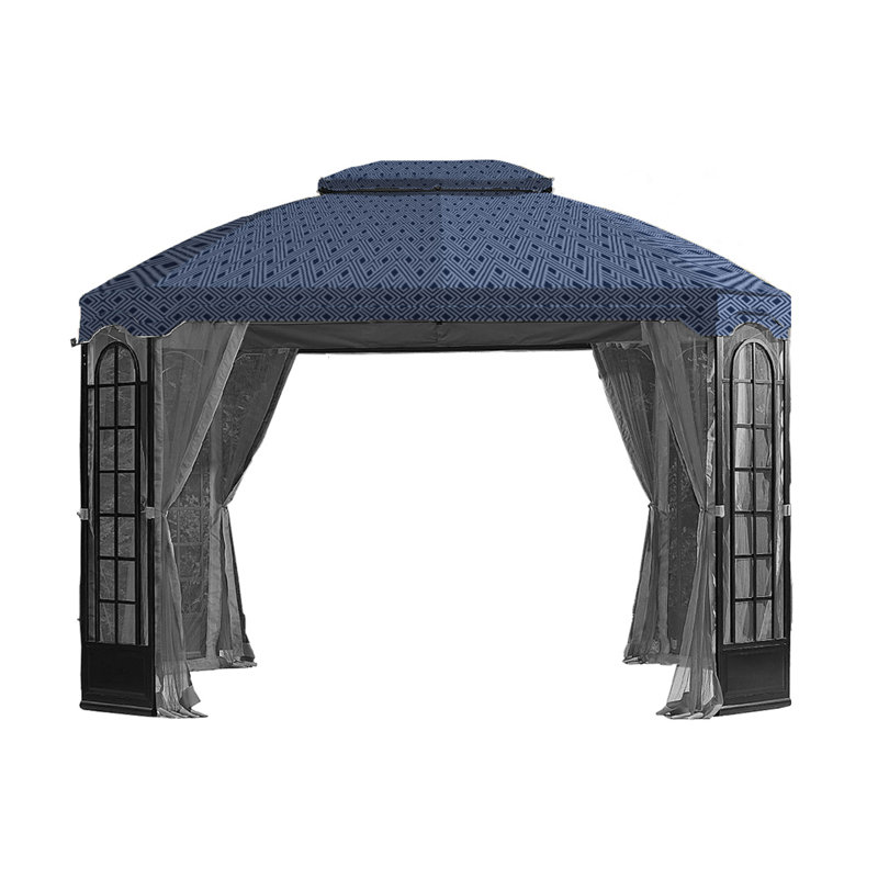 Garden Winds Blue Fabric Replacement Canopy for Gazebo