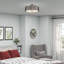 Abat-jour rigide en tissu 4 lumières semi-encastré or doux 4 lumières-892143598