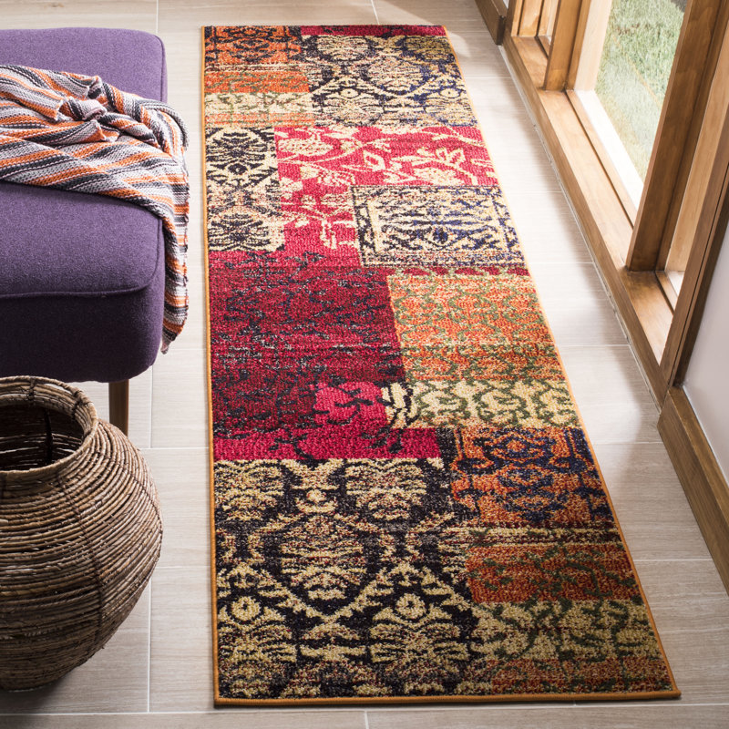 Hertzler Oriental Red Area Rug, Runner 2'2" x 8'