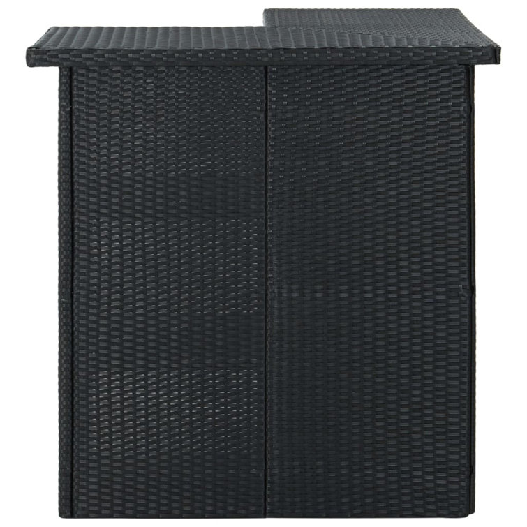 Schubert Rectangular Poly Rattan Outdoor Bar Table