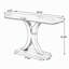 Console de 101,6 cm (40 po), table d'entrée étroite avec piètement géométrique-1358980609
