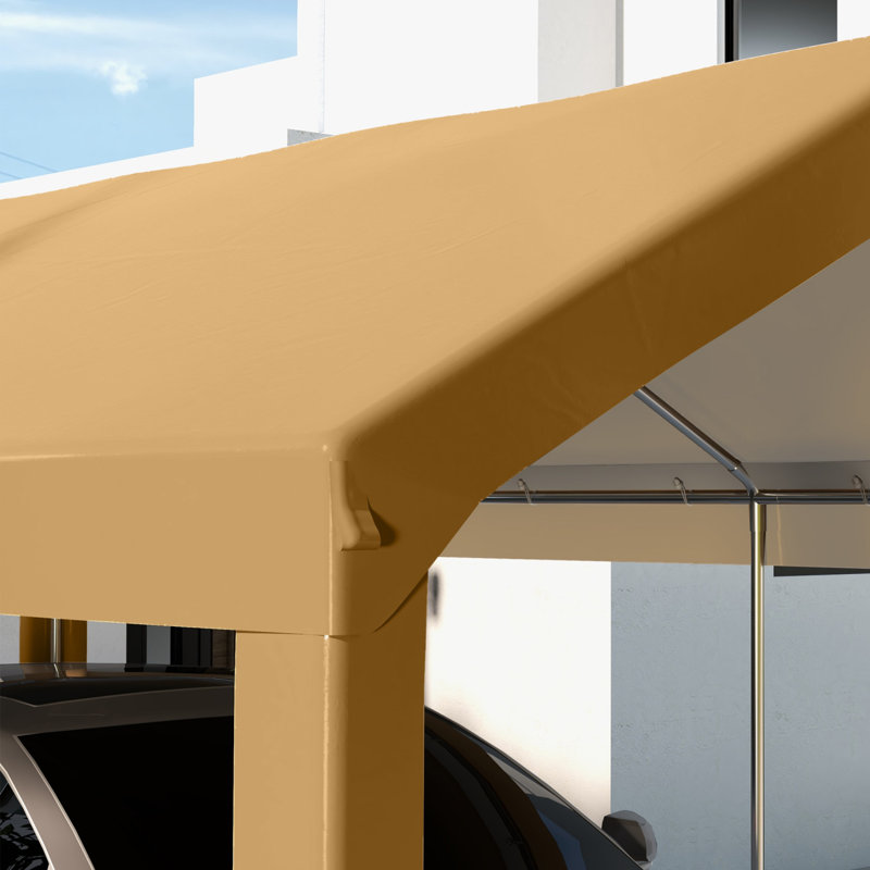 Housse de remplacement pour auvent 10 'x 20' pour abri d'auto, abri de garage portatif résistant aux rayons UV et à l'eau avec cordes élastiques