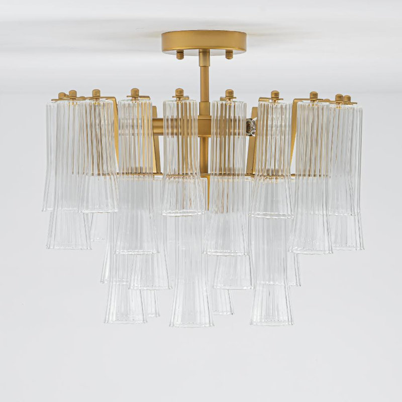 Plafonnier semi-encastré 4 lumières