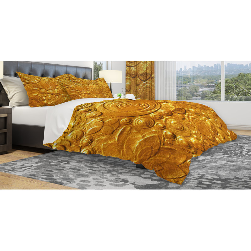 Ensemble de housse de couette designart fleurs, Housse de couette grand + 2 taies décoratives