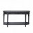 Black Carved Wooden Console Table with Lower Storage Shelf Tow Drawers