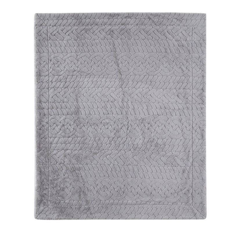 Pejsach Machine Woven Throw Blanket, Gray
