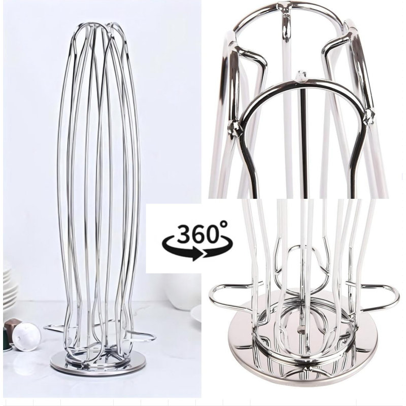 Prep & Savour 360° rotatable Iron coffee capsule rack storage display ...