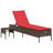  Patio Sun Lounger Set Brown, Red-168584726-168584721