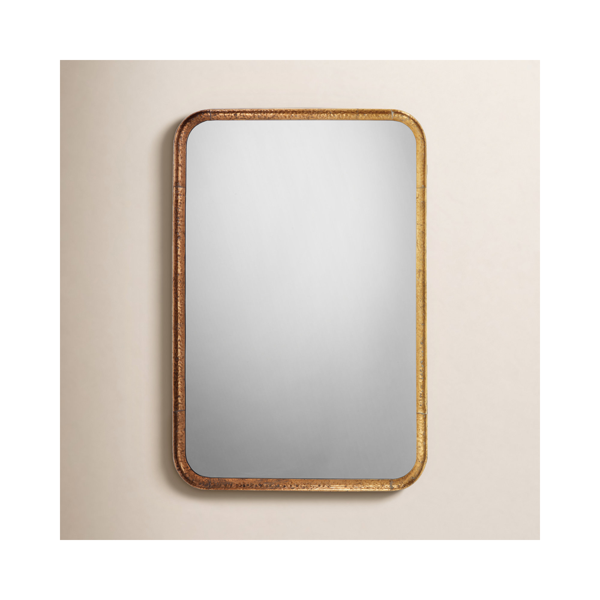 Principle Metal Wall Mirror, Gold